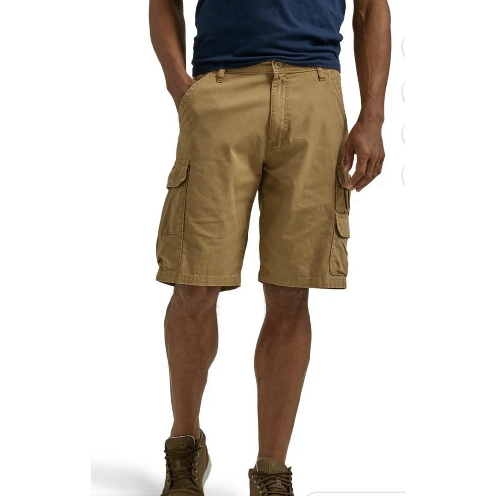 Wrangler Five Star Men's Relaxed Fit Stretch Cargo‎ Shorts Size 44 Acorn  10"